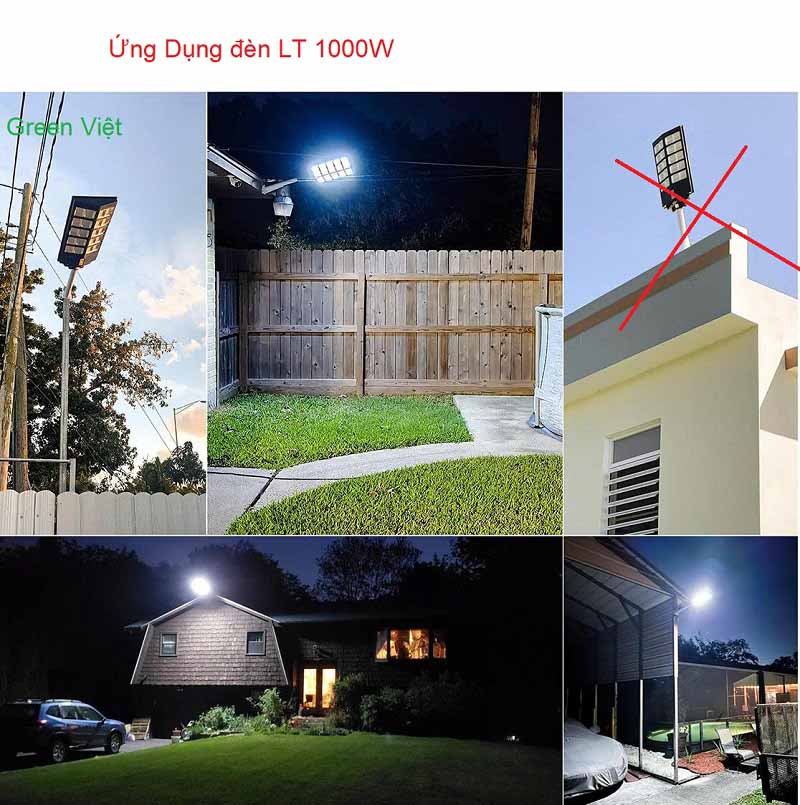 Đèn năng lượng mặt trời 1000W DLT10-1000W Cảm Biến Người
