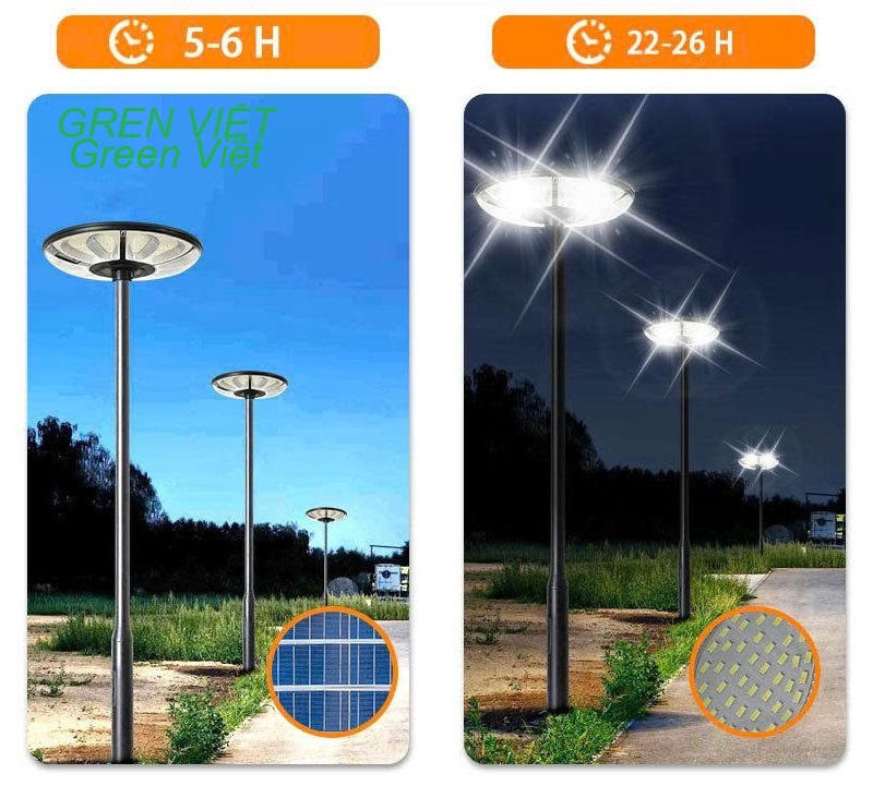 Đèn năng lượng mặt trời 1000w UFO.1000 sân vườn cao cấp