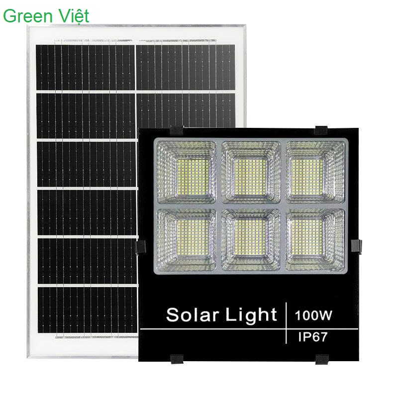 Đèn năng lượng mặt trời 100w 100-6k 6 Khoang