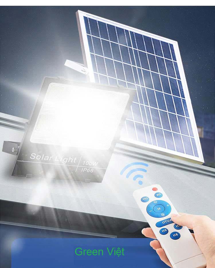 Đèn năng lượng mặt trời 100w 100-6k 6 Khoang