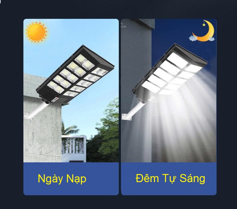 Đèn Năng Lượng Mặt Trời 500W DPLM500 Cảm Biến Người