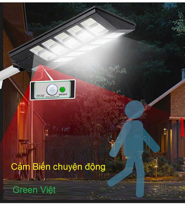 Đèn Năng Lượng Mặt Trời 500W DPLM500 Cảm Biến Người