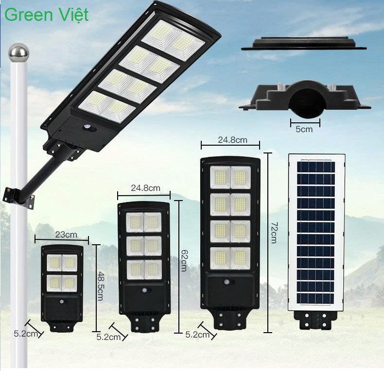 Đèn năng lượng mặt trời 60W CL60 Cảm Biến chuyển động