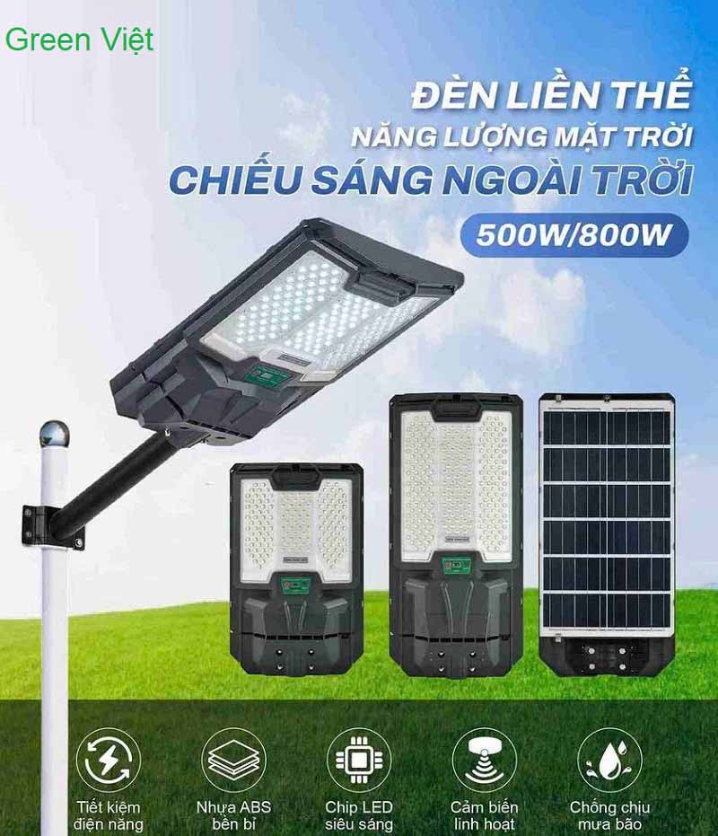 Đèn Năng Lượng Mặt Trời 800W LT-800 Cảm Biến Người