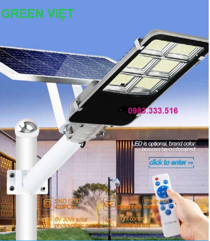Đèn năng lượng mặt trời bàn chải 300w IP68