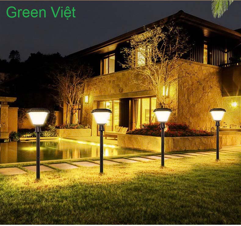 Đèn năng lượng mặt trời cắm đất R-10A trang trí sân vườn