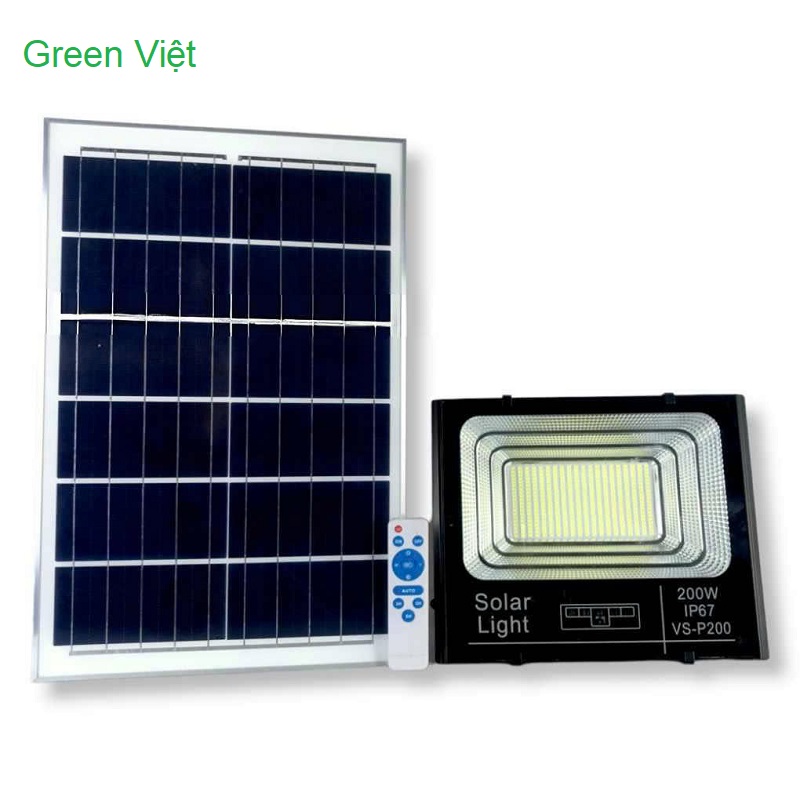 Đèn Năng Lượng Mặt Trời GV2-200W Lắp trong hoặc Ngoài Nhà
