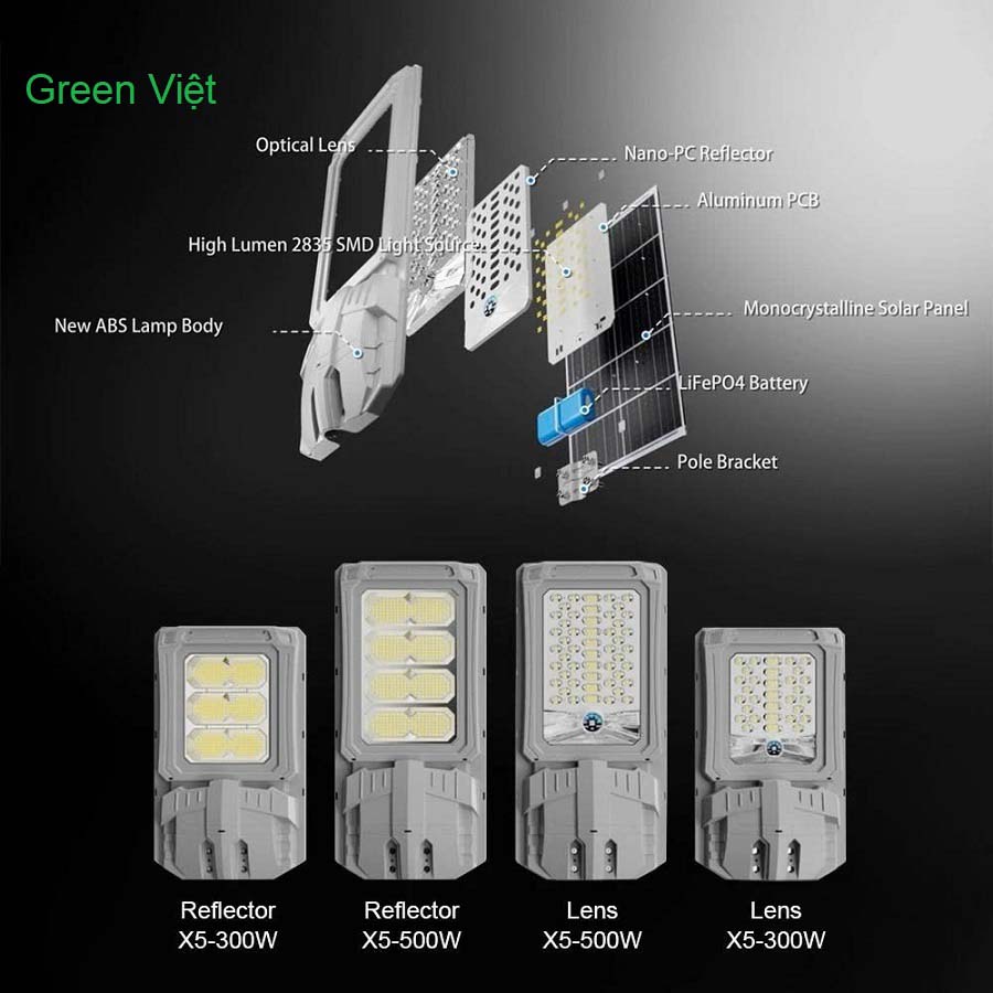 Đèn năng lượng mặt trời pin liền 1000w LT-1000 Cảm biến chuyển động