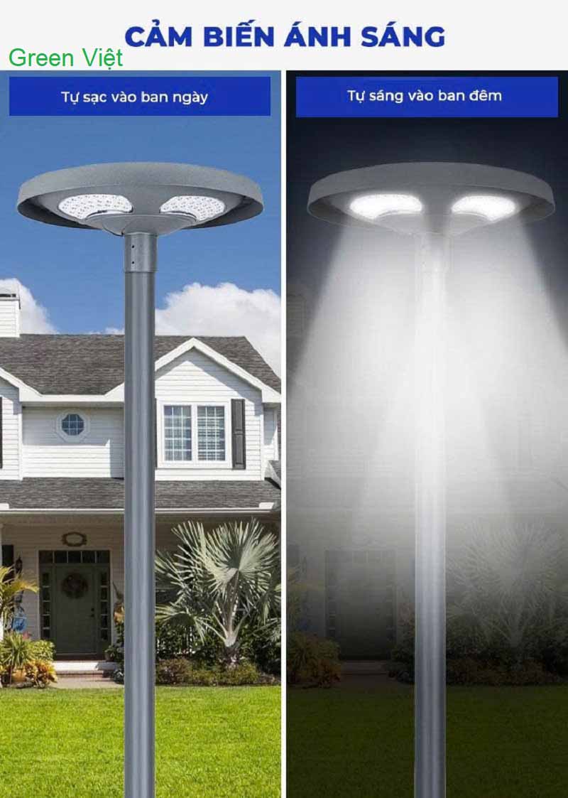 Đèn năng lượng mặt trời sân vườn UFO 1000W nhôm N.UFO.1000
