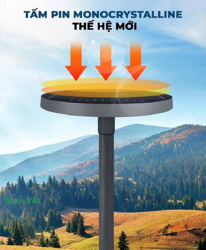 Đèn năng lượng mặt trời sân vườn UFO 1000W nhôm N.UFO.1000