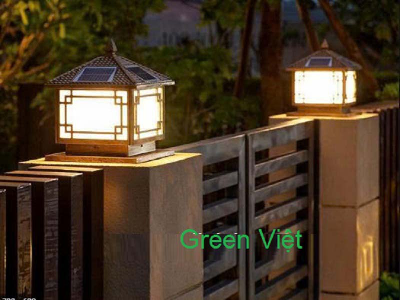 Đèn Trụ Cổng Năng Lượng Mặt Trời GV02 Chính Hãng
