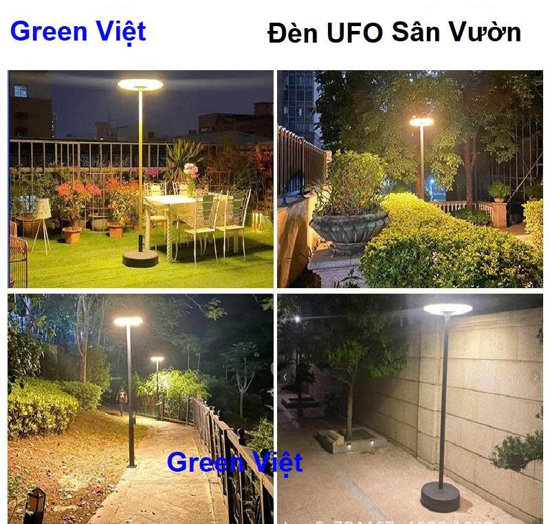 Đèn năng lượng mặt trời UFO 500w UFO-500S ánh sáng vàng