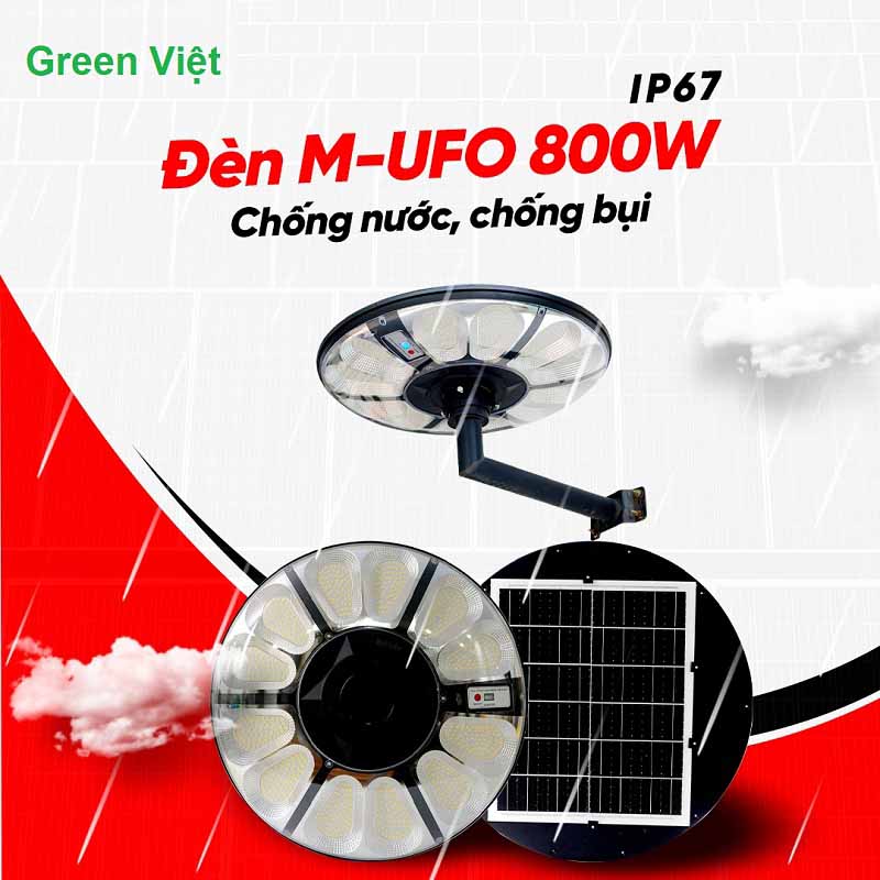 Đèn Năng Lượng Mặt Trời UFO 800W Siêu Sáng U800