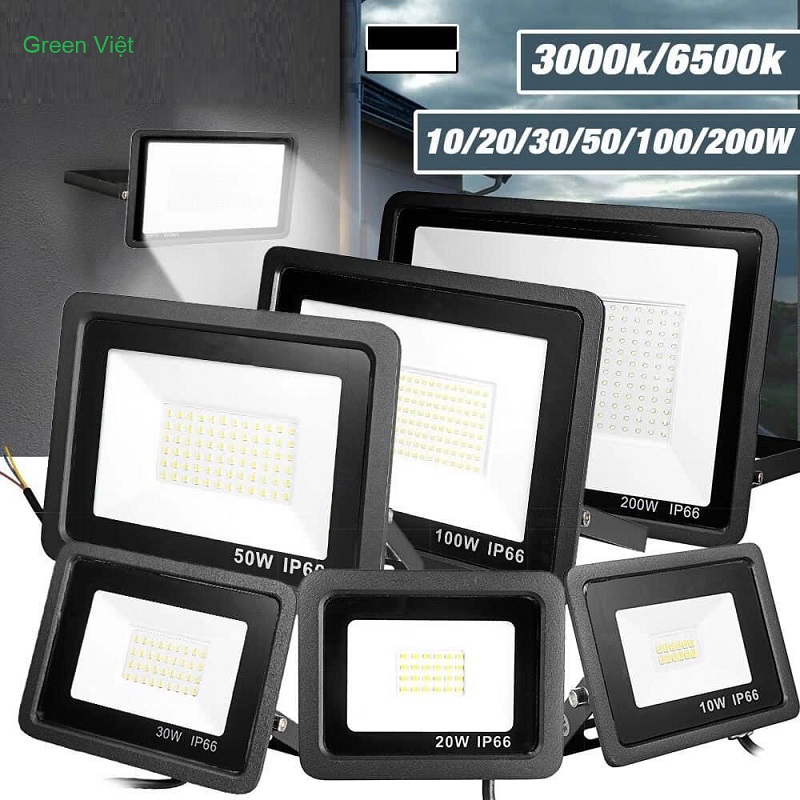 Đèn Pha Led GV 10W, 20W, 30W, 50W, 100W, 150W, 200W.