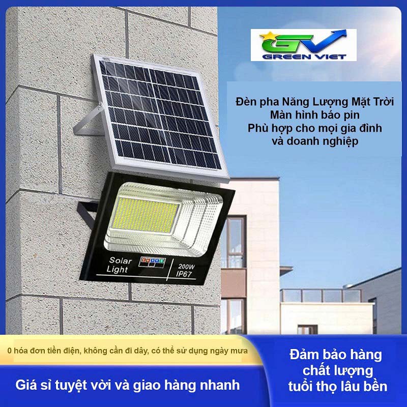 Đèn Pha Led Năng Lượng Mặt Trời P-100W