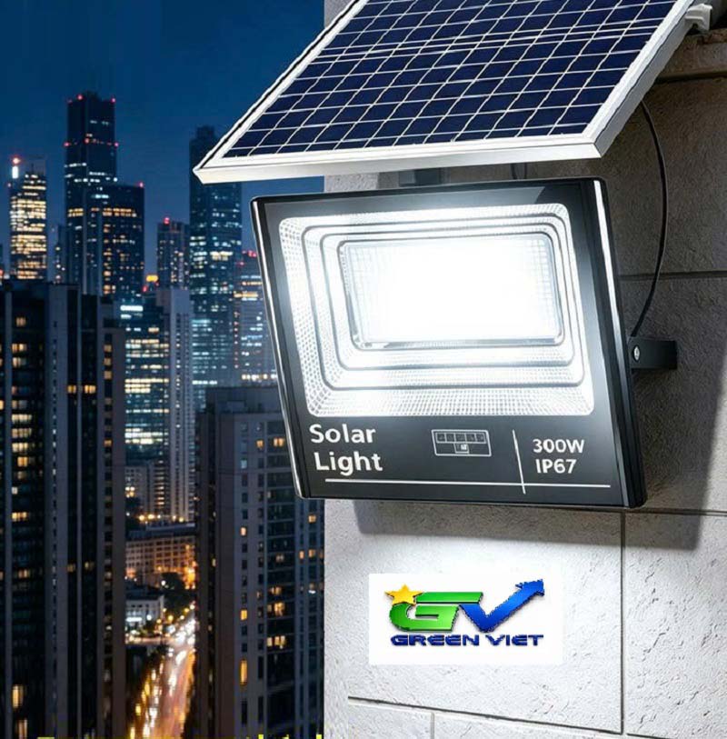 Đèn pha led năng lượng mặt trời 500W NZL0924 Green Việt