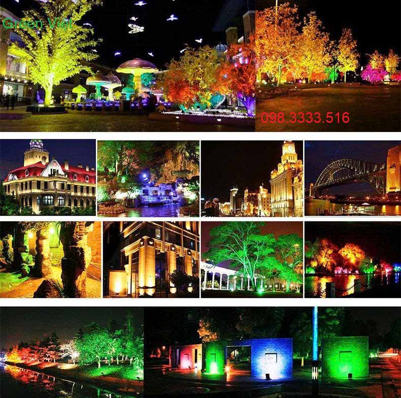 Đèn Pha Led Nhiều Màu RGB 10W, 20W, 30W, 50W đến 100W