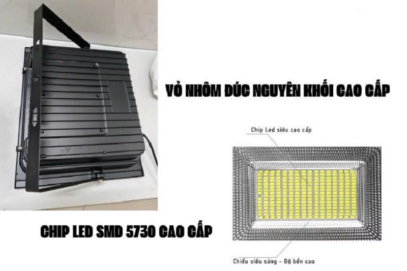 Đèn pha năng lượng mặt trời 300w DPSV300 ánh sáng vàng