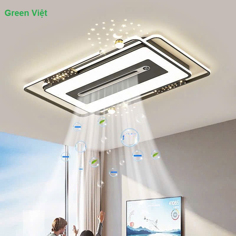 Đèn Quạt Ốp Trần QTDS02 Nội Thất Đẹp