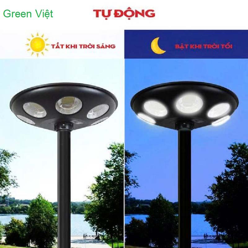 Đèn Sân Vườn Năng Lượng Mặt Trời UFO-400 Trang Trí Khuôn Viên Vườn
