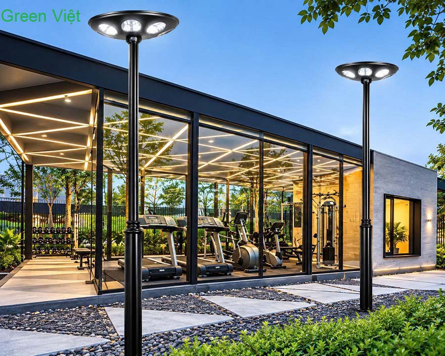 Đèn Sân Vườn Năng Lượng Mặt Trời UFO-400 Trang Trí Khuôn Viên Vườn