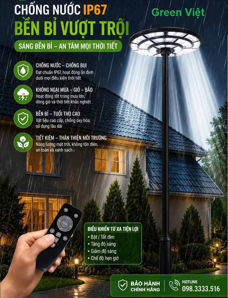 Đèn Sân Vườn Solar Light UFO1000 1000W
