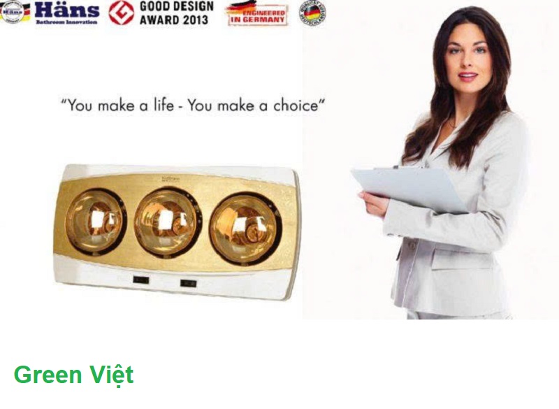 Đèn sưởi nhà tắm Kottmann 3 bóng K3BH