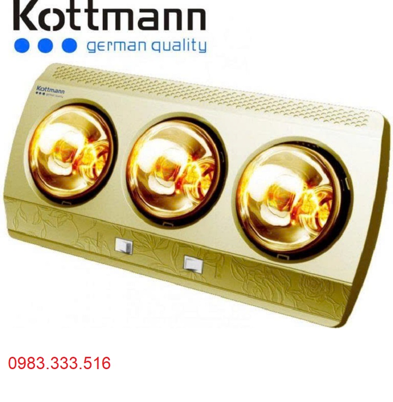 Đèn sưởi nhà tắm Kottmann 3 bóng K3BH