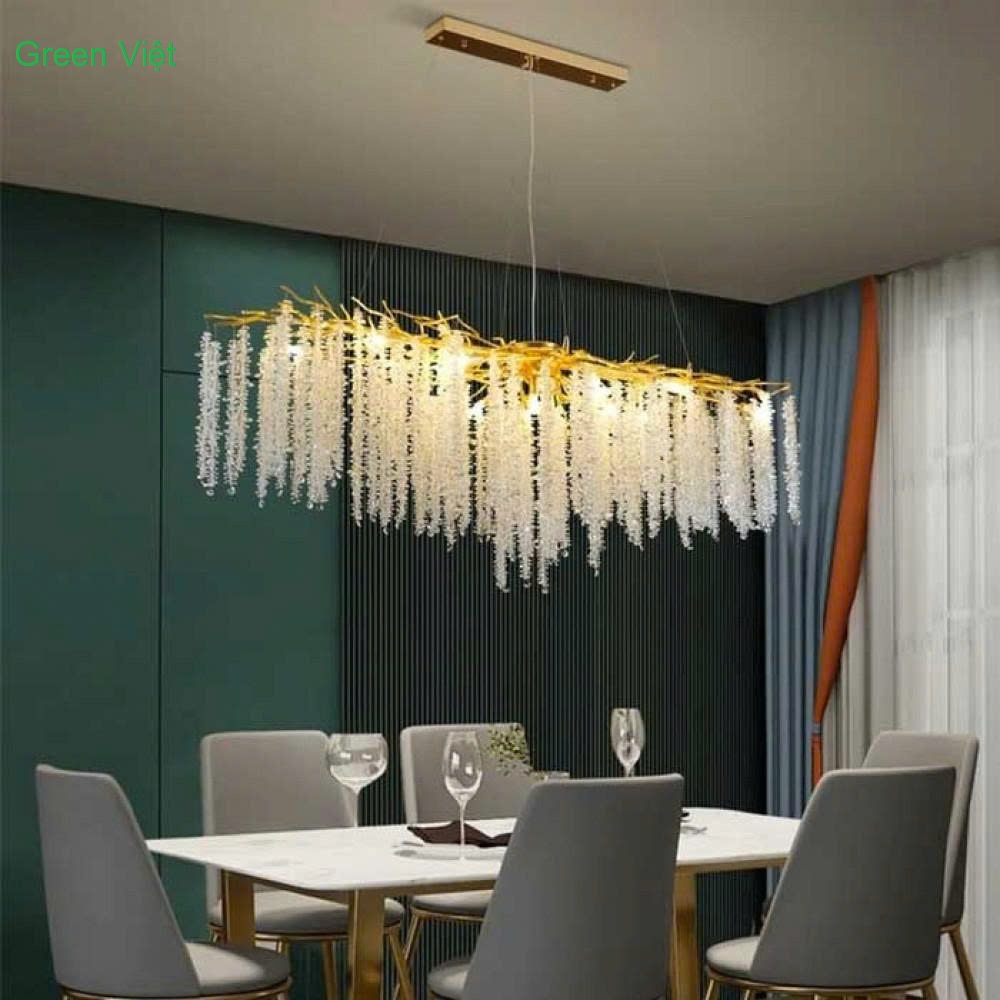 Đèn Thả Luxury Pha Lê Cao Cấp LXY80 Ánh Kim Cương Chùm Nho
