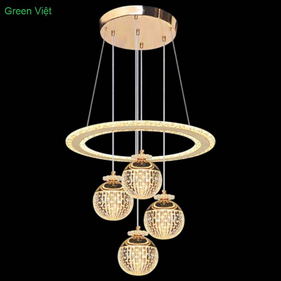 Đèn Thả Vòng Cầu 3 Màu DT-500 phòng khách, bàn ăn, quầy bar