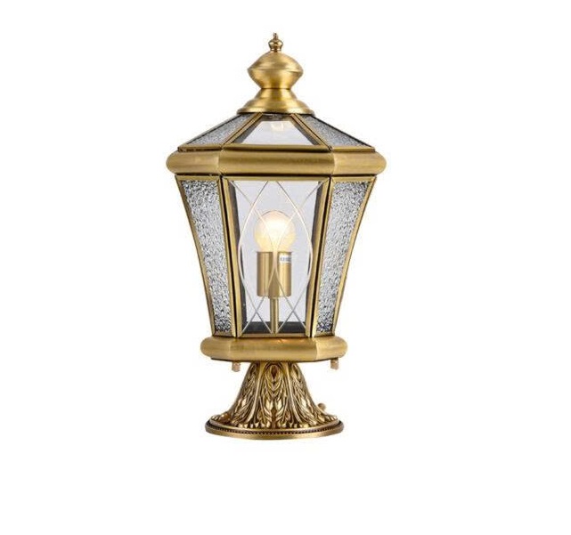 Đèn trụ cổng đồng trang trí TCDL03 Cổng Hàng Rào Biệt Thự 25Cm, 30Cm
