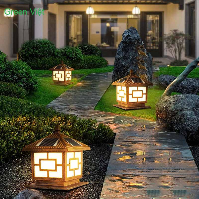 Đèn năng lượng mặt trời DTCR05 trụ lắp hàng rào công viên