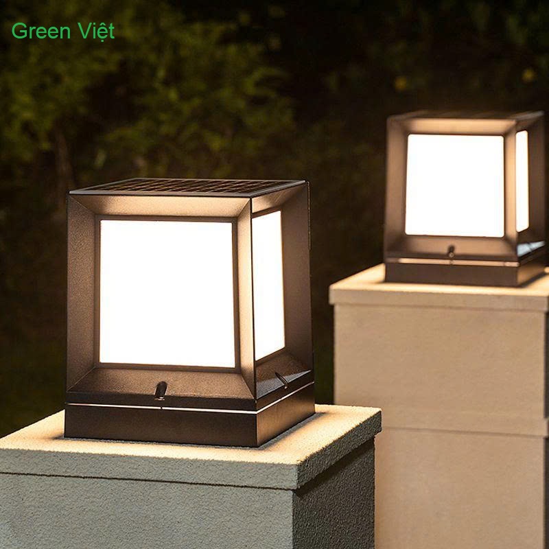 Đèn trụ cổng năng lượng mặt trời TNL301 trang trí sân vườn, hàng rào