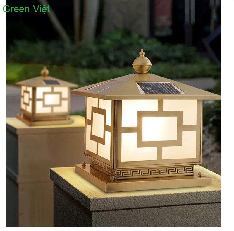 Đèn trụ cổng trang trí TCDL06 đồng cao cấp