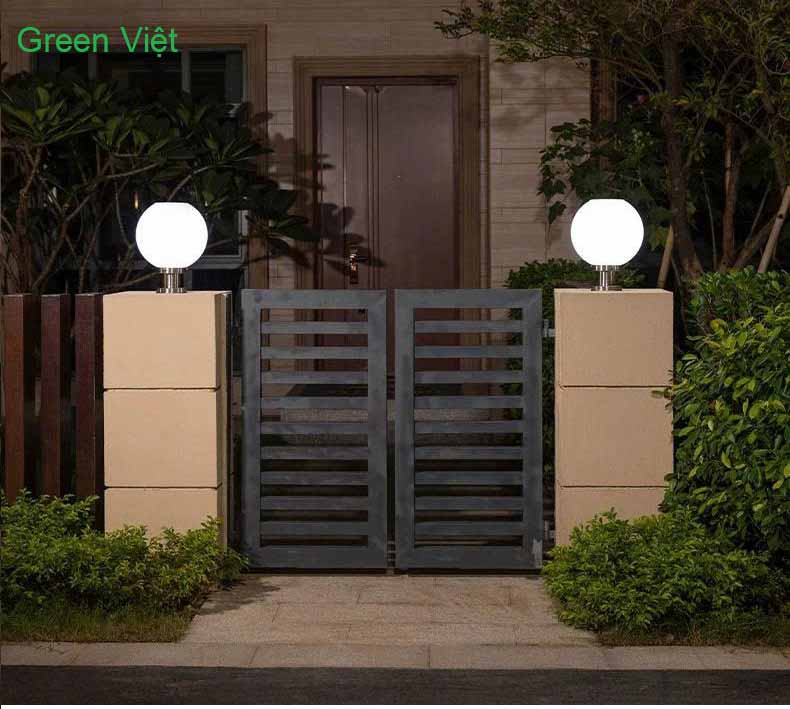 Đèn Trụ Cổng Tròn Năng Lượng Mặt Trời T30