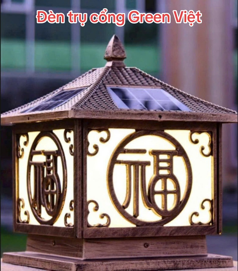 Đèn Trụ Năng lượng mặt trời TL06 Trang Trí Sân Vườn, Hàng Rào KT250