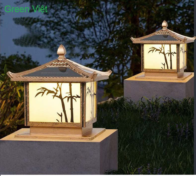 Đèn trụ năng lượng mặt trời TTNL405 trang trí sân vườn và cổng hàng rào
