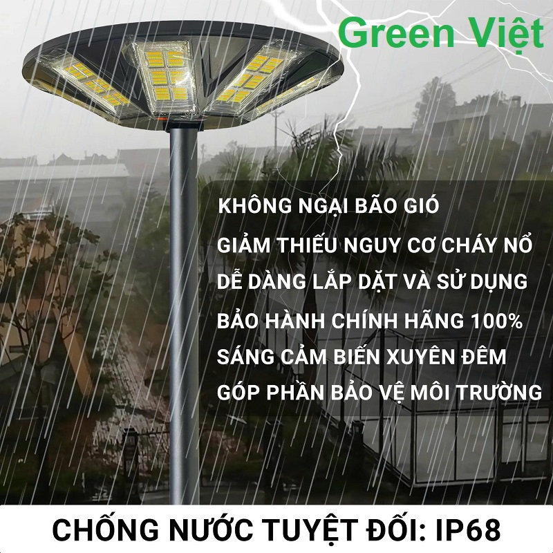 Đèn trụ năng lượng mặt trời UFO 1500w - Đèn lắp sân vườn công viên