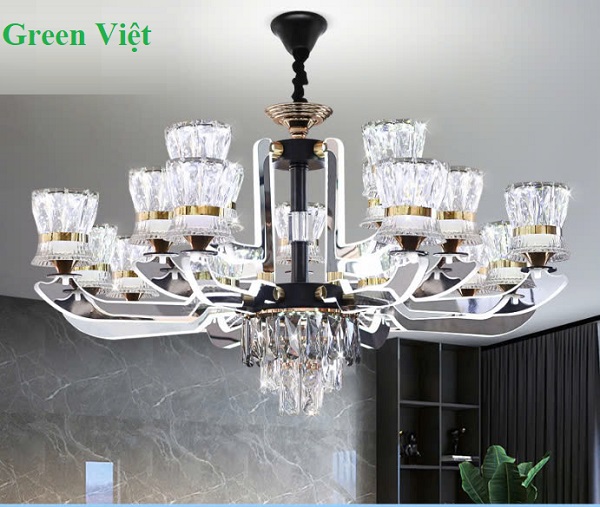 Đèn chùm pha lê cao cấp phòng khách DCPL08