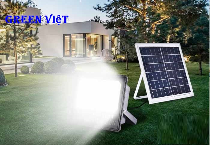 Đèn năng lượng mặt trời 200w - Đèn solar light cao cấp Green Việt
