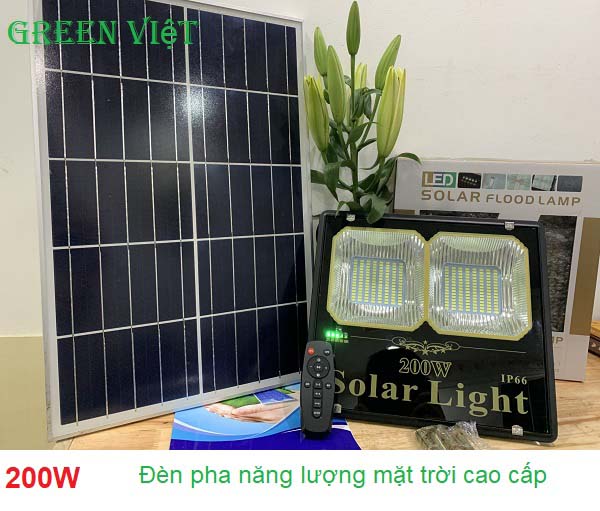 Đèn năng lượng mặt trời cao cấp 200w - Đèn không dùng điện 200wTSN