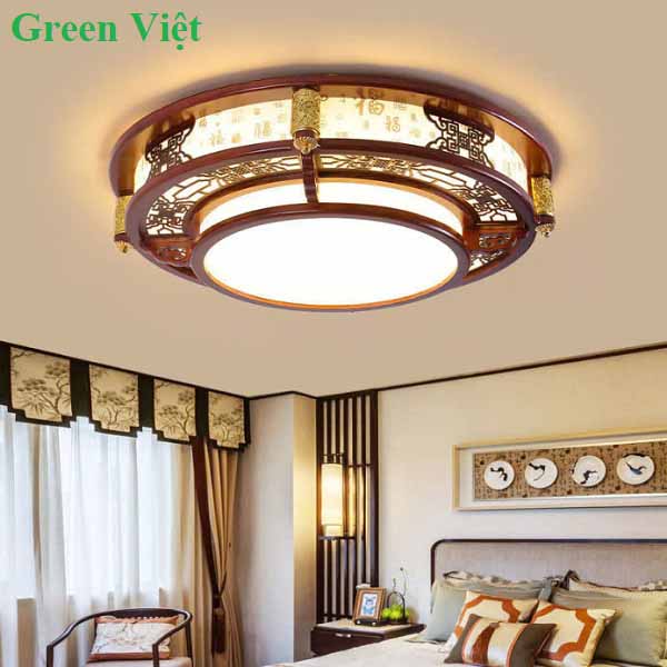 Đèn ốp trần gỗ DOTG11 cho nội thất sang trọng