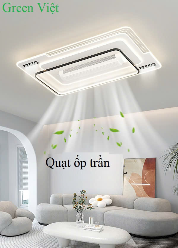Đèn Quạt Ốp Trần QTDS02 Nội Thất Đẹp