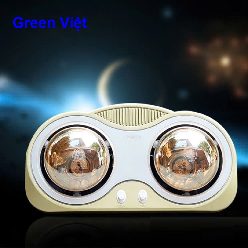 Đèn sưởi nhà tắm 2 mắt