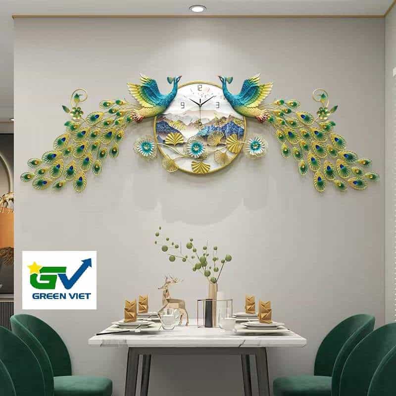 Đồng hồ trang trí nghệ thuật HQ580 - Decor phòng khách
