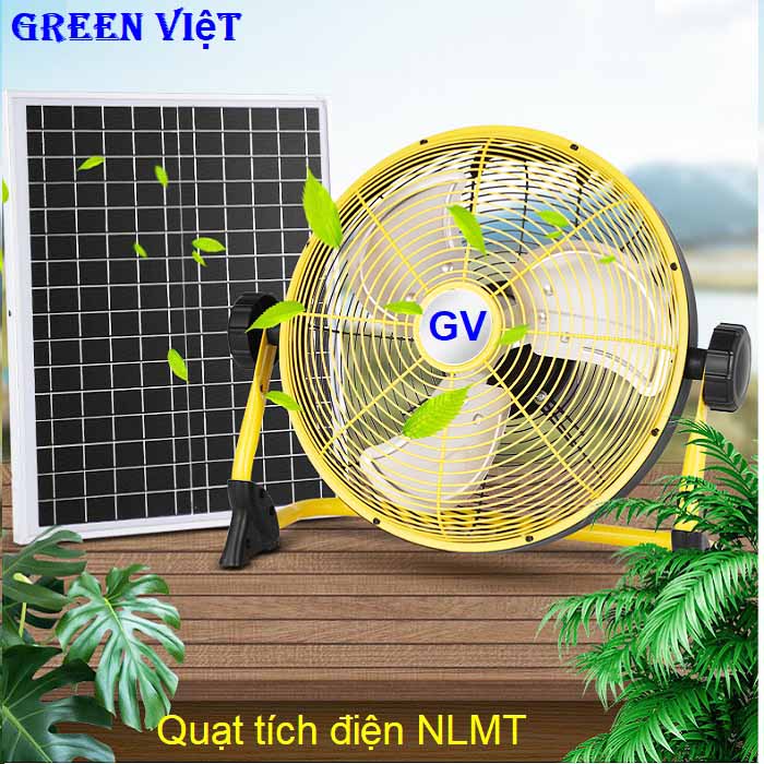 Quạt tích điện năng lượng mặt trời QNLV026 tốt