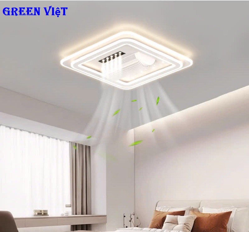 Quạt trần đèn phòng khách QTDPK500 mẫu mới hiện nay