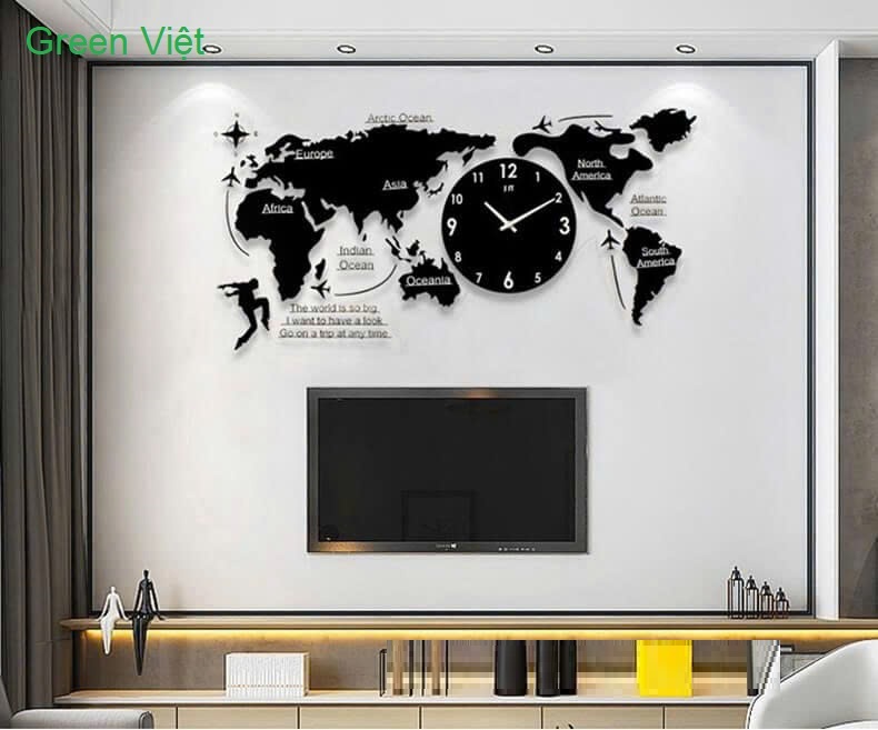 Đồng hồ trang trí hình bản đồ DHBD.23