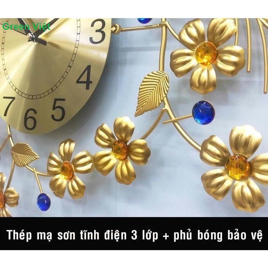 Đồng Hồ Treo Tường Con Chim Công Khổng Tước 266 Nghệ Thuật Cao Cấp  cỡ lớn