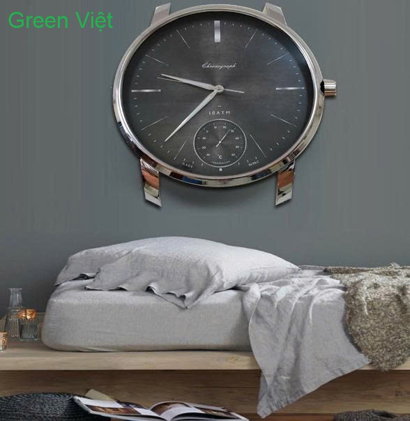 Đồng hồ treo tường nghệ thuật GV1-121 - Decor hiện đại KT 45cm